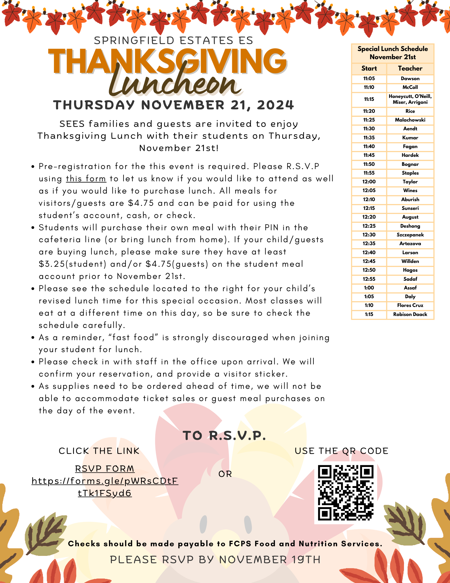 Thanksgiving flyer